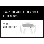 Marley Drainflo with Filter Sock 110mm 30M - 400.110.30FS